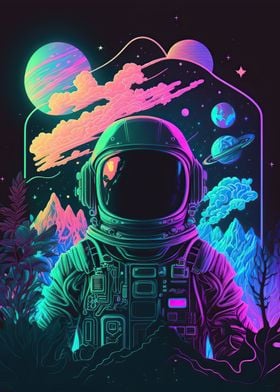 Neon astronaut 