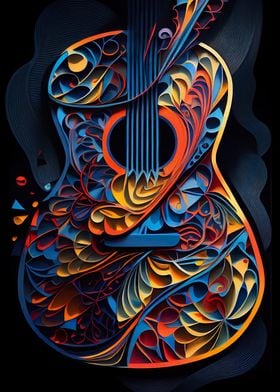 Abstract Acoustic Guitar
