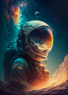 Astronaut on the space