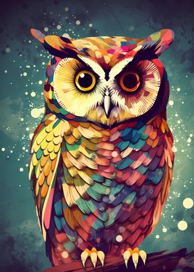 Owl Colorful