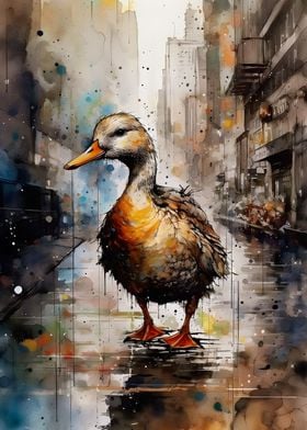 Duck in the city