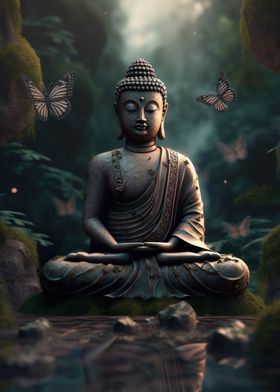 Buddhist Forest Zen Buddha