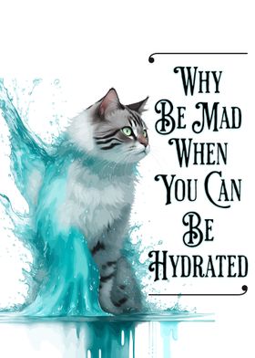 Funny Cat Hydrated