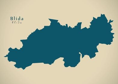 Blida province map