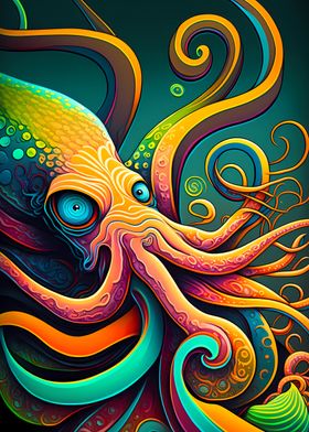 Octopus Psychedelic Art