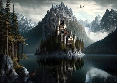 Castle on a lake