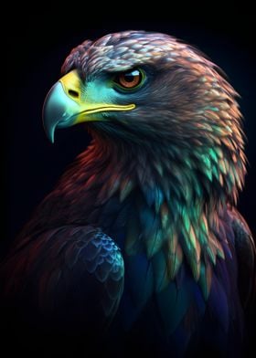 Eagle in colorful art