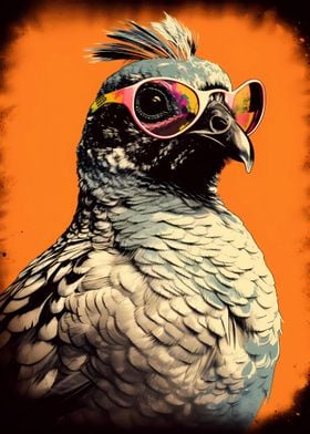 Quail With Sunglasses