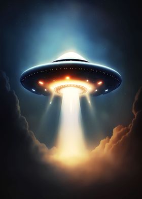 UFO Alien Ship Space Art