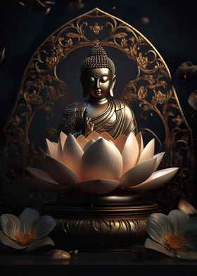 Buddha Lotus Leaf Gold