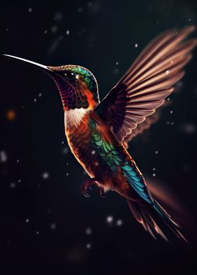 Hummingbird Rain Drops