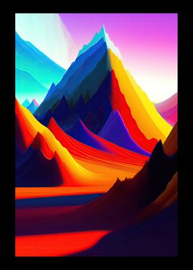 A Colorful Mountain Art