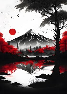 Red Moon Japan art