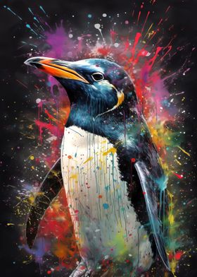 Penguin painting