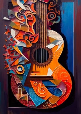 Abstract Acoustic Guitar