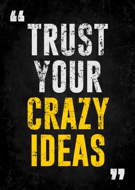 TRUST YOUR CRAZY IDEAS