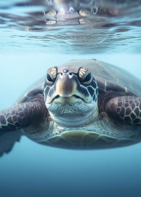 Underwater Sea Turtle 