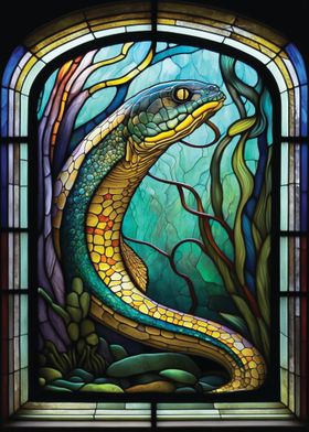 Eel Stained Glass