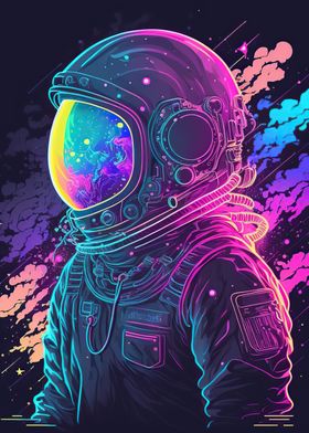 Neon astronaut 