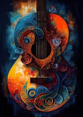 Abstract Acoustic Guitar