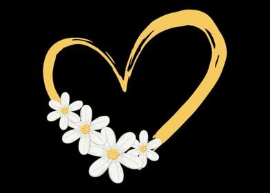 Daisy Flower Heart