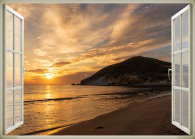 Window view landscape sea