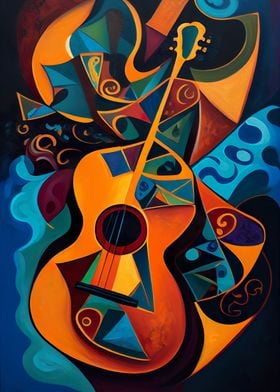 Abstract Acoustic Guitar