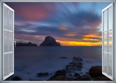 Window view landscape sea