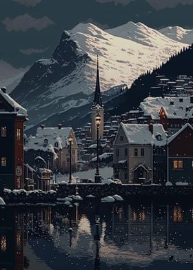 Tromso 02 Pixel art