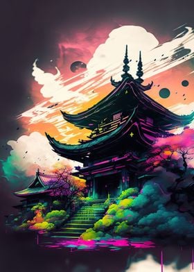 Japanese Landscape Neon