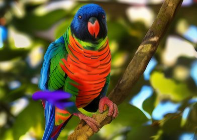 A colorful lorikeet