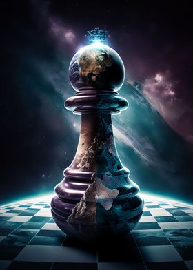 Chess Universe' Poster, picture, metal print, paint by Hari Buckner, Displate in 2023