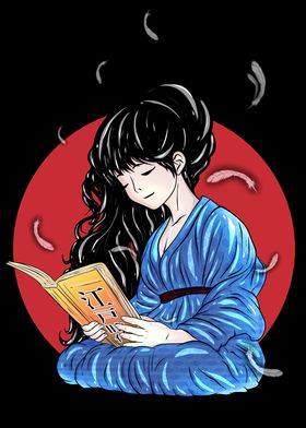 Japanese girl reading