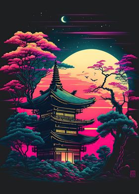 Japanese Landscape Neon