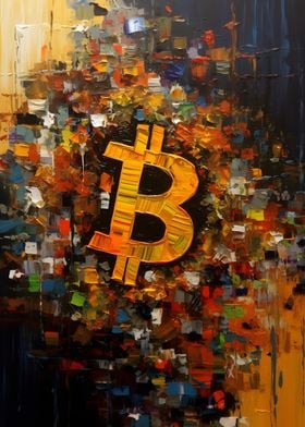 Abstract Bitcoin Symbol