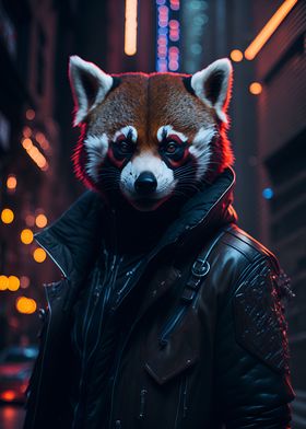 Red Panda Rain Rebel