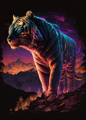 Synthwave Tiger