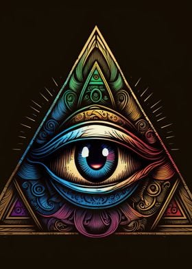 Eye inside a pyramid