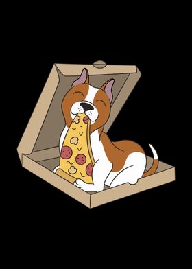 Amstaff Dog Pizza