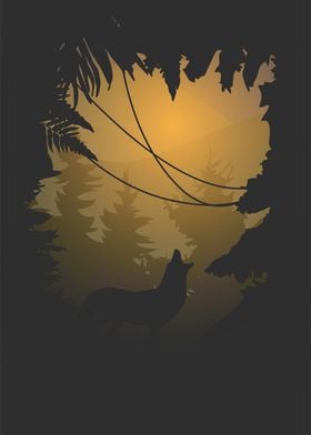 wolf silhouette 3