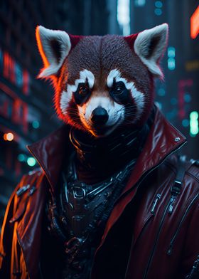 Red Panda Rain Rebel