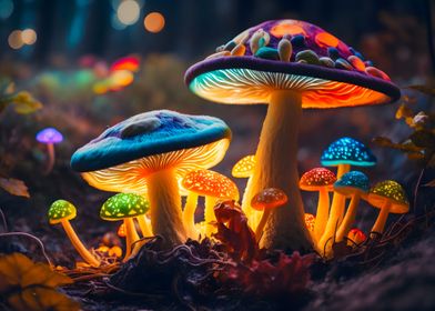 Fantasy Mushroom in forest