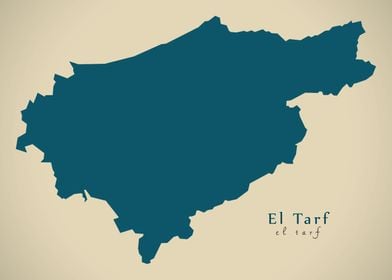 El Tarf province map