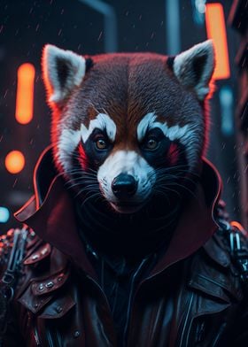 Red Panda Rain Rebel