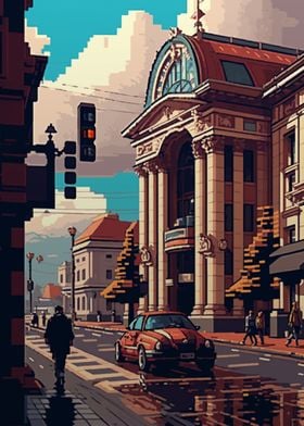 Skopje Pixel art