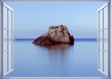 Window view sea landscape