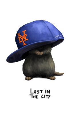 Mets Hat Rat