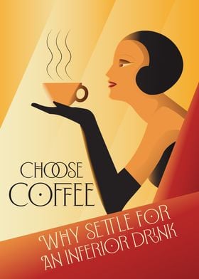 Art Deco Coffee Poster