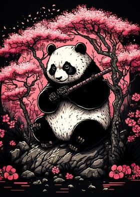 Panda cherry blossom japan