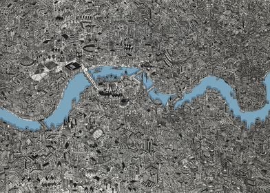 London map river thames